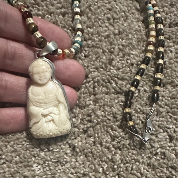 925 IvoryBuddha Pendant Necklace